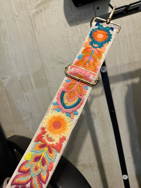Accessories - Embroidered Floral Guitar Strap – Multicolor
